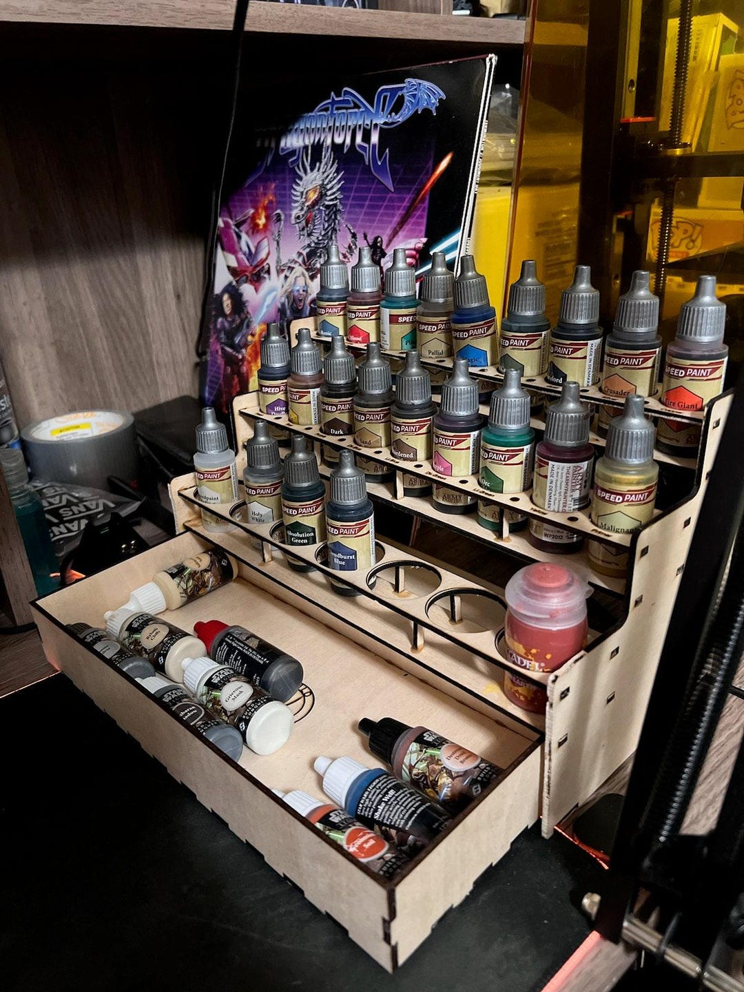 3 Tier - Paint Holder SVG File for Laser Cut - 26 and 35 Mm Bottles - Etsy