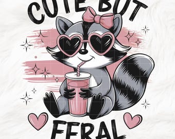 Leuk maar verwilderd png, grappige wasbeer met strik png, sublimatieontwerp, retro trendy png, T-shirtontwerp, instant digitale download png
