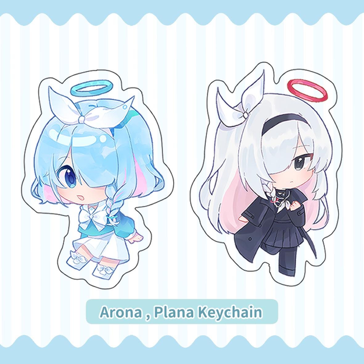 Blue Archive Acrylic Keychain Charm | Arona, Plana - Etsy