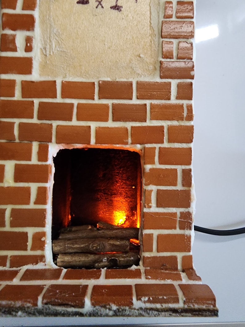 Miniature Brick Fireplace (custom Picture) - Etsy
