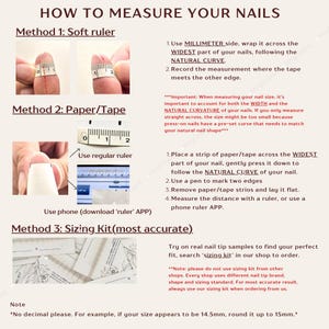 instructions for how to measure your nails