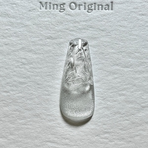 Da Ice Age| Christmas Ice tip Press on Nails, broken glass winter handmade Nails, cat eye ombre clear tip Jelly Nails, high transparency