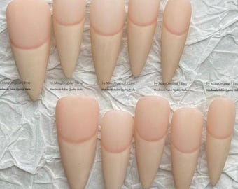 Hyperrealistisch aussehende künstliche Fingernägel mit natürlichem Look, Premium-Handbemalung, handgefertigte Nägel, Geschenkidee für sie, MO1196