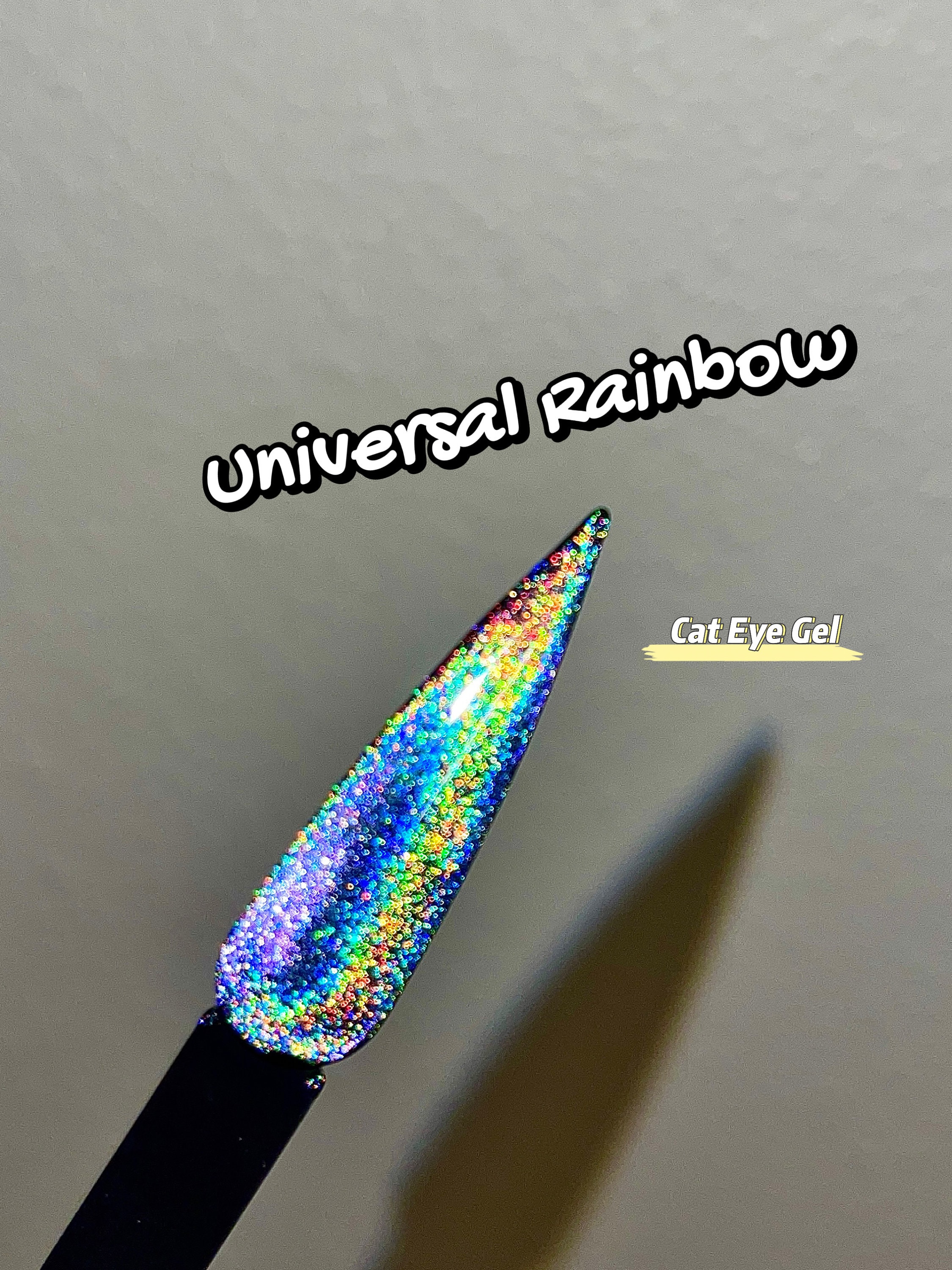 Arc-en-ciel universel | UV/LED requis, vernis gel holographique pour les yeux de chat, gel magnétique pour lumière polaire