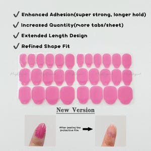 Pestañas adhesivas súper fuertes para uñas a presión, 1 hoja de 24 pestañas, pegatinas para uñas de doble cara, disponibles en rosa y amarillo.