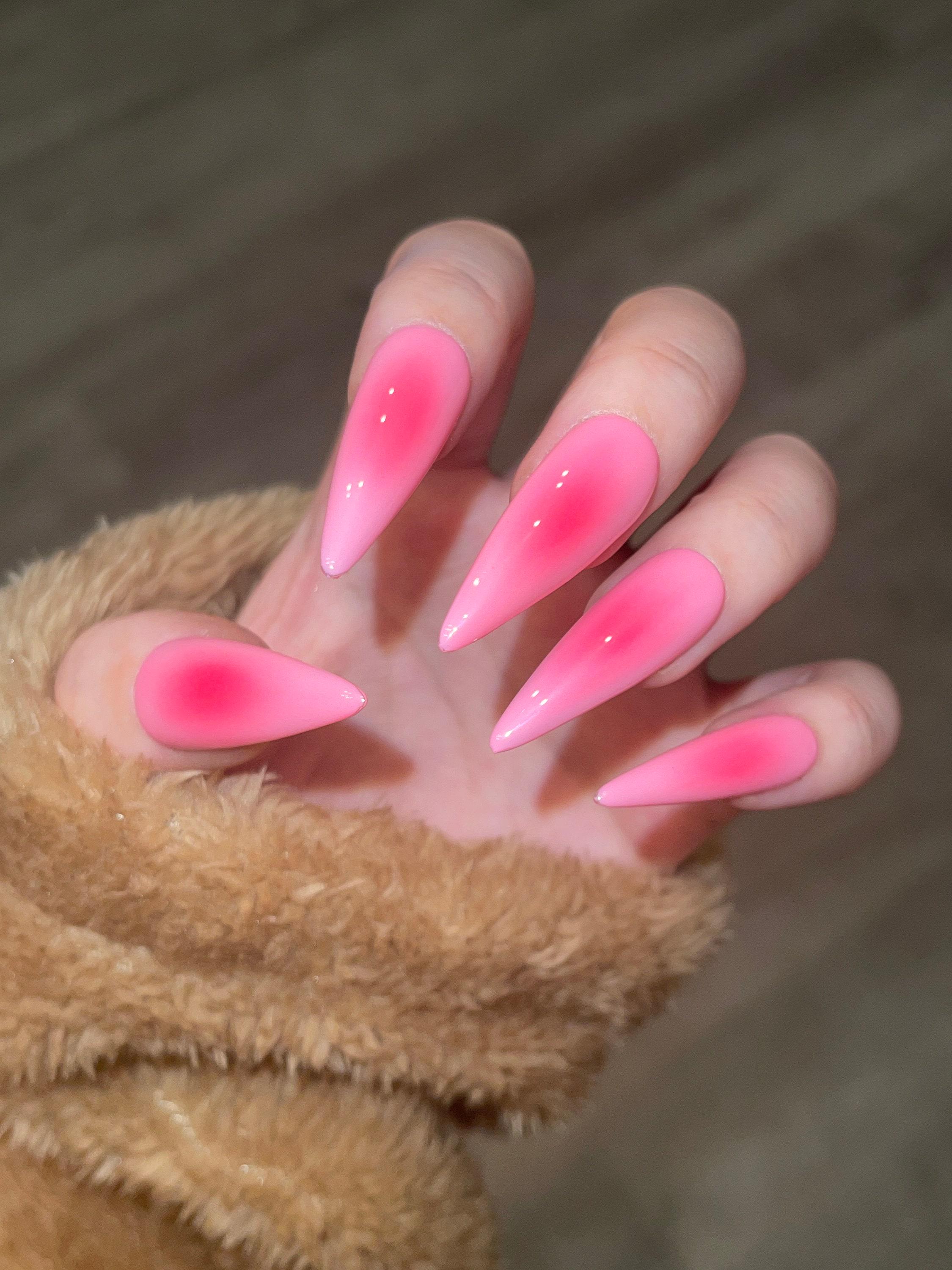 Pink Blunt Nails Trend Takes Over