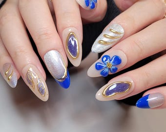 nails for light blue dress Woman sparks debate over the colour of her nails