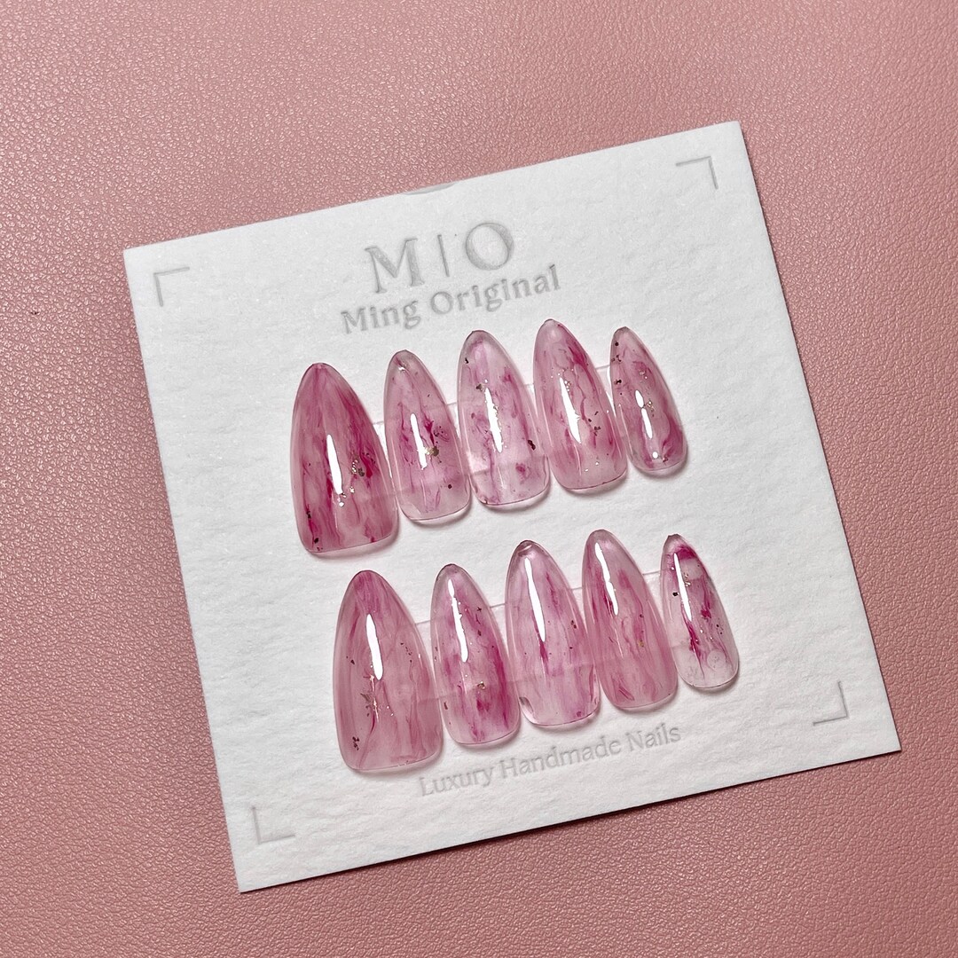 Cherry Blossom Japanese Art Nail Acrylic & Press on Nails - Etsy