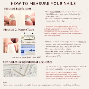 instructions for how to measure your nails