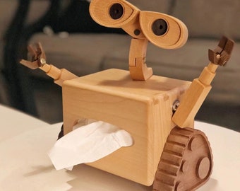 Retro Robot Shaped Tissue Cover, Cute Tissue Holder, Desk Storage, Home Decor, Gift for Kids