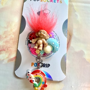3D Colorful Troll Swappable Bling Phone Grip Handmade Made to Order