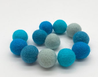 2 cm felt ball blue Aqua ball felt turquoise pom pom wool petrol ball wool felt blue felt diy light blue felt ball sky blue beads tinker felt