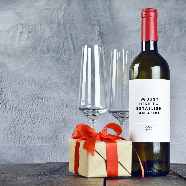 Gift Wine Label Gifts for True Crime Gifts For Murder Mystery Party Kit Gifts For Murder Mystery Poison Gifts For Halloween Wine Poison Gift