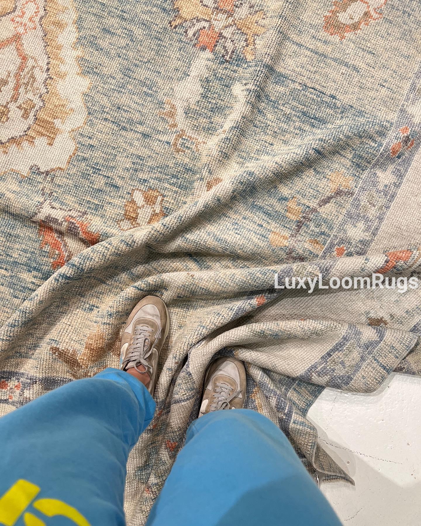 Cayanna blue Oushak rug Indian area rug Turkish6x8 Antique rug Accent,Large Oversize rug Handmade Wool living room bedroom Rug made to Order
