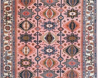 Blushing bride Pink Luxury custom Gray Rug Carpets Handmade hand knotted Area Rug Teppich 8x10 9x12 Rug And Carpets  Newzealand Woolen Rug