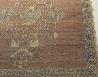 Aronne Hand-Knotted Mauve New Zealand Wool Handmade Rug 5x8 6x9 7x10 8x10 Custom Bespoke Rugs For Living Room Bedroom Hallway made to Order