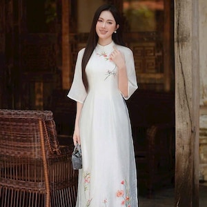 White Ao Dai Graduation - Etsy