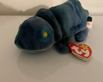 TY rainbow chameleon beanie baby