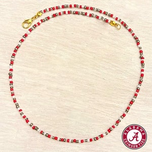 Alabama Crimson Tide Spieltag Choker Halskette, College Game Day Schmuck, Game Day Choker, Game Day Perlenkette, College Football Halskette