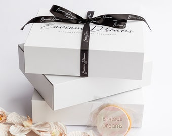 Caja de regalo magnética de lujo / Caja de regalo nupcial / Embalaje con tapa magnética / Caja de regalo de lujo / Embalaje de regalo de boda