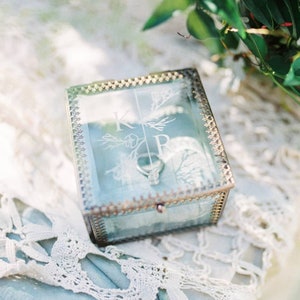 Glass Ring Box Square Wedding Ring Box Square Jewellery Box - Etsy