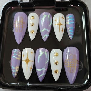 Kpop Demon Hunters Huntrix Rumi Nails Press Ons
