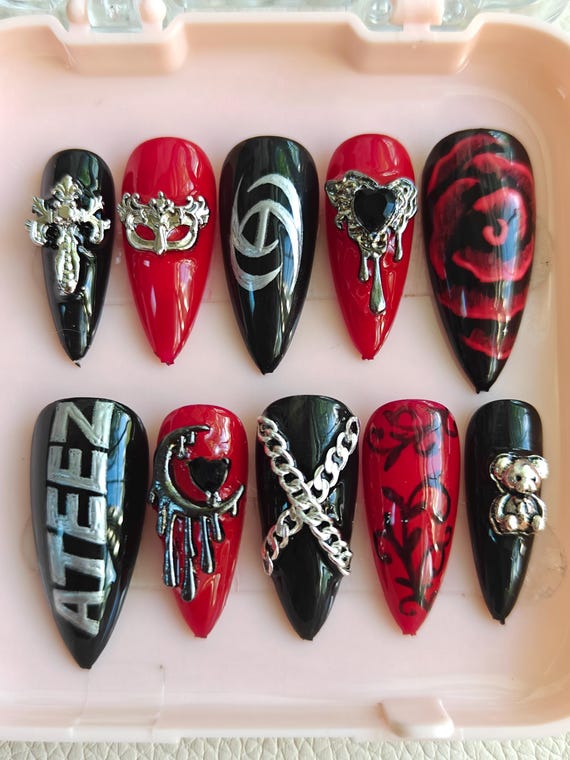 Ateez in Your Fantasy Press on Nails - Etsy