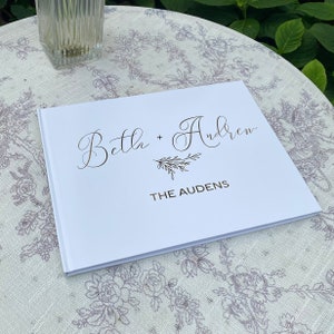 Guestbook Personalized for Wedding Reception, Custom Guest Signing Book, Engagement Party Photo Album Book Keepsake Scrapbook