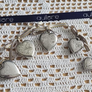 Vintage old Locket Heart Sterling Silver Hallmarked Engraved