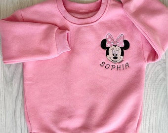 Kids Personalised Minnie Mouse Sweatshirt