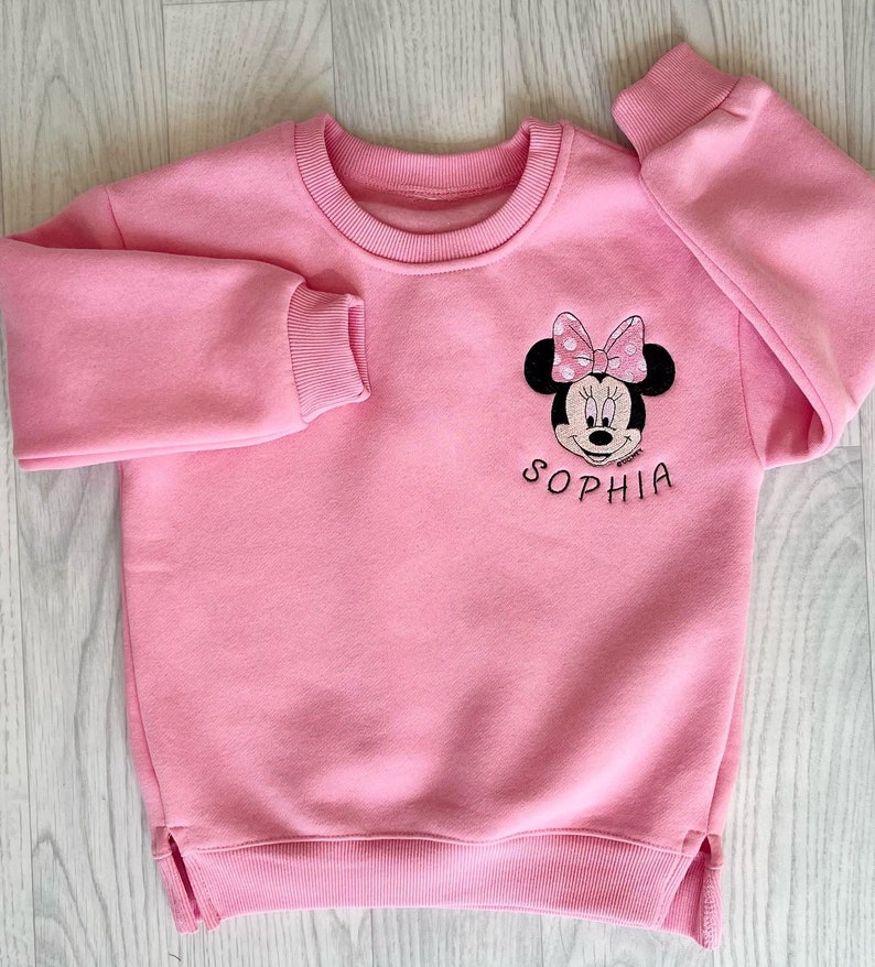 Kids Personalised Minnie Mouse Sweatshirt image 1