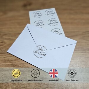Love Is Sweet Sticker, Personalised Transparent Stickers, Candy Favour Labels, Wedding Cupcake Label, Love Wedding Favour clear Labels