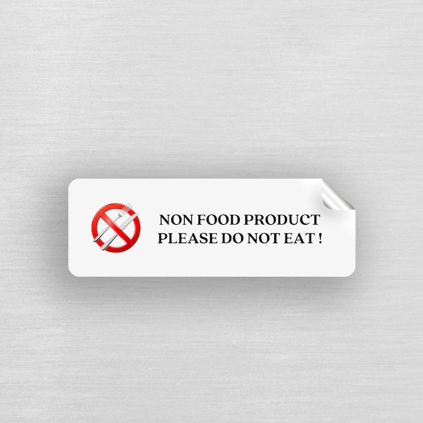 Please do not eat, Non Food Product Warning/Safety Labels Ideal for Wax Melts, Soaps, cosmetics Non-Food Product Warning Labels non-food