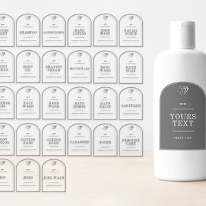 Personalised Water Resistant Organisation Labels For Storage Jars, Bottles or Containers Health & Beauty  Waterproof Jar Organisation Label