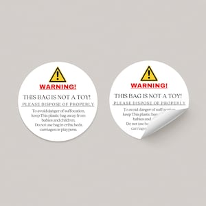 35 - CAR AIR FRESHENER- Personalised CLP Warning Safety Stickers. 37MM