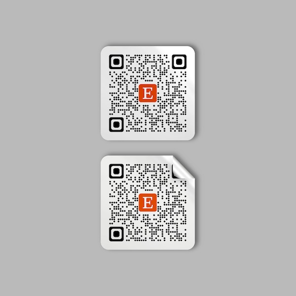 Custom QR code stickers Labels, custom Qr Sticker, smart qr sticker, QR inventory, waterproof QR code labels, packaging business  label