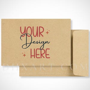 Sobres pequeños de papel kraft marrón, mini sobres de papel para regalos de boda, sobres ecológicos para dinero, sobre impreso personalizado de 100 x 75 mm