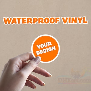 Vinyl wasserdichte personalisierte Aufkleber - Benutzerdefinierte runde Logo-Etiketten - Kreis Business Branding Aufkleber