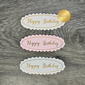 Autocollant joyeux anniversaire feuille d'or, autocollants cadeaux d'anniversaire découpés, autocollants décoratifs personnalisés, étiquette de décoration de gâteau d'anniversaire de tout âge