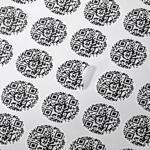 Round QR code labels, custom QR Sticker, smart qr inventory stickers, waterproof QR code labels, packaging business label, smart qr code