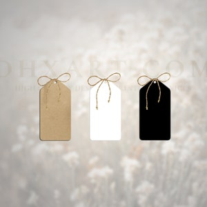 Etiquetas personalizadas de color blanco y marrón Kraft, favores de fiesta frustrados, etiquetas de bolsa de regalo de baby shower, etiquetas de regalo personalizadas, etiquetas de agradecimiento de boda