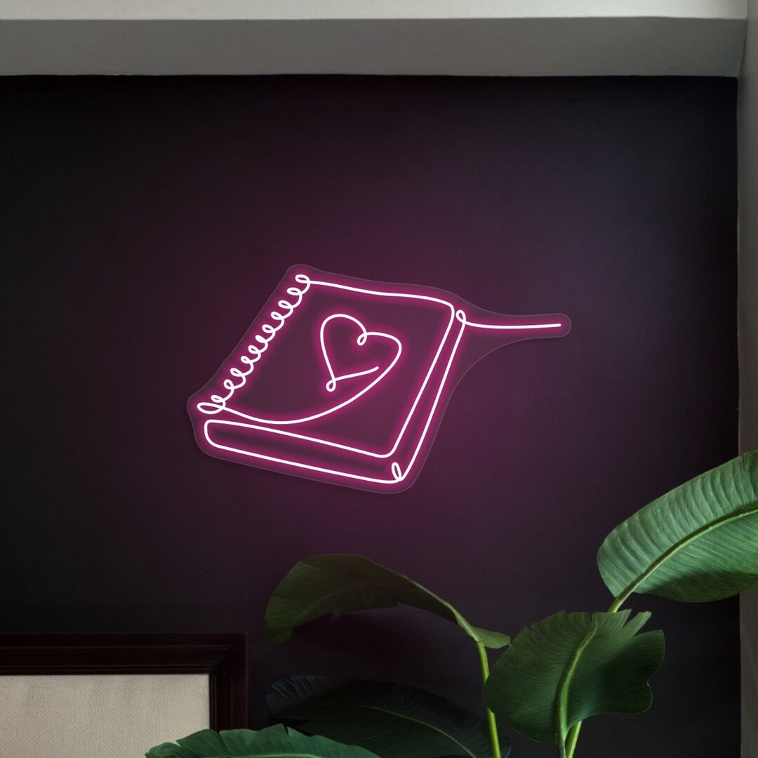 Notebook Signage Notebook Neon Sign Notebook Led Sign Christmas Gifts - Etsy
