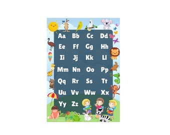 Chalkboard Alphabet Printable, Classroom, Daycare, Homeschooling, Preschool, Kindergarten, Literacy Posters, Montessori