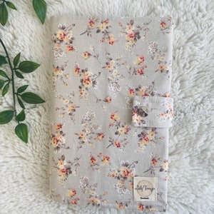 Floral Cotton Book Cover: Handmade Paperback Protector