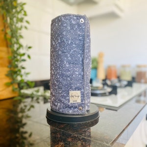 Rolo de cozinha sem papel, toalha de papel lavável, toalhas sem papel com encaixes, rolo de toalha de papel de tecido reutilizável, toalhas sem papel reutilizáveis