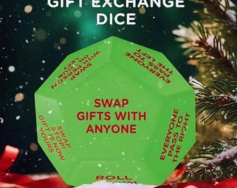 Juego de dados navideño, juego de pasar el regalo, juegos navideños de amigo invisible, intercambio de regalos con dados en familia, fiesta de Navidad de la oficina