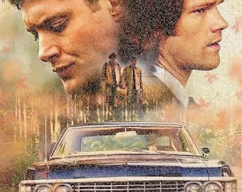 Supernatural 5D Diamond Art – Sam, Dean & Impala Painting Set