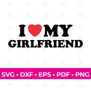 Taza personalizada con foto personalizada con foto personalizada, con texto  en inglés I Heart My Girlfriend, regalo para ella, novia, I Love My GF