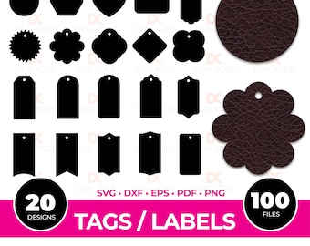 Gift Tag SVG Bundle: Laser Cut Label Designs (Digital Download)