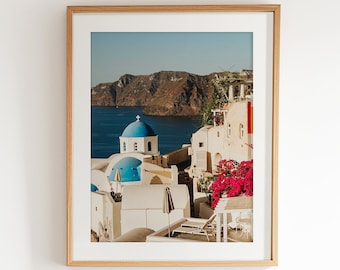 Santorini Print – Santorini Wall Art, Travel Gift, Greece Island Art, Oia Santorini & Greece Photography for Modern Home Décor